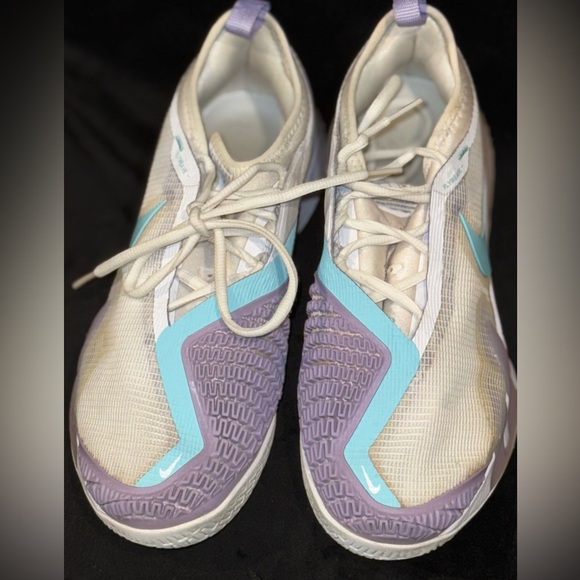 Nike Purple and Blue Athletic Shoes with Iridescent Design - Picture 2 of 12